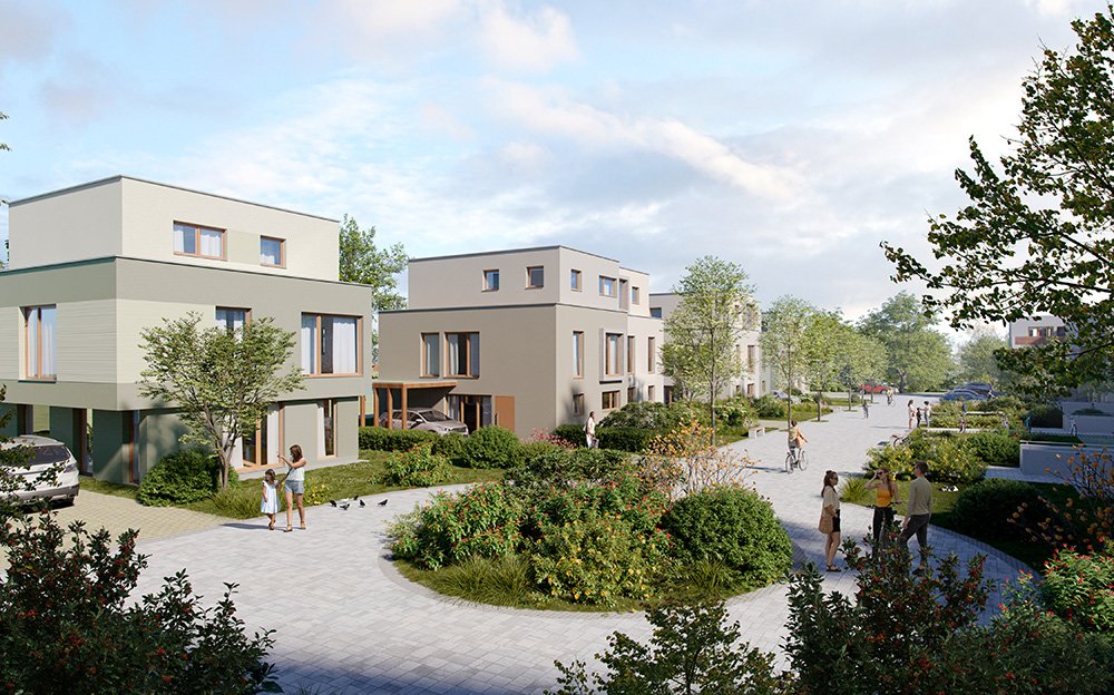 Bild Neubau Häuser Oberwiesen In der neuen Lach Dreieich