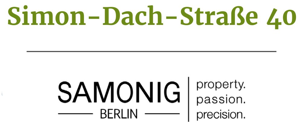 Logo Neubauprojekt Simon-Dach-Straße 40, Berlin