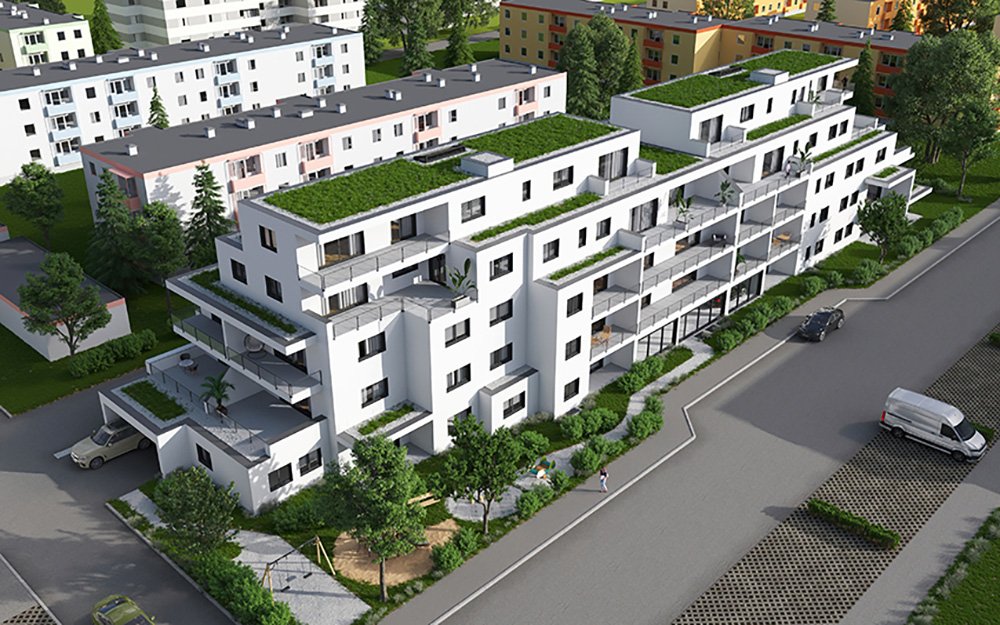 Bild Neubau Eigentumswohnungen Erzgebirgstraße Waldkraiburg