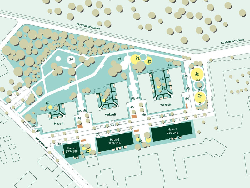 Lage des Mehrfamilienhauses im Quartier