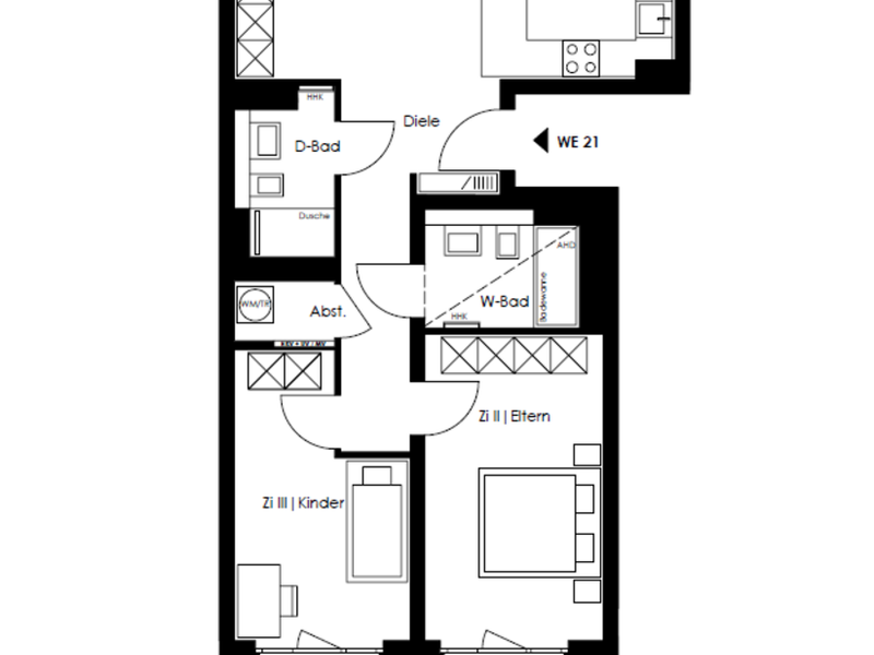 Grundriss WE21