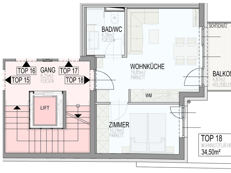 Moderne 2-Zimmer Wohnung mit FREIFLÄCHE // MG11