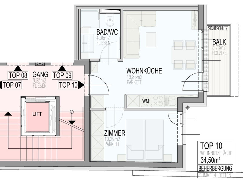 Zwei-Zimmer-Wohlfühloase: Freifläche und Widmung zur Kurzzeitvermietung // MG11