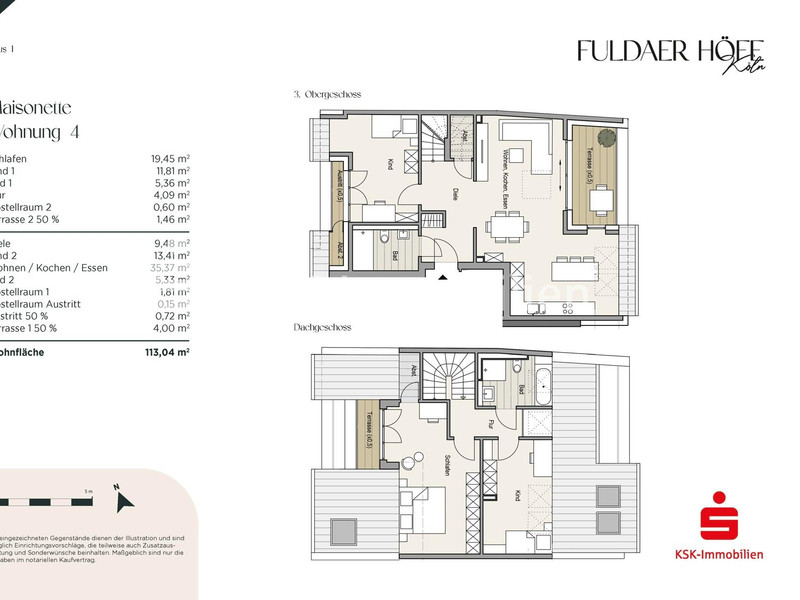 Grundriss Haus 1 Wohnung 4