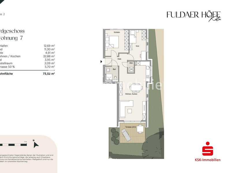 Grundriss Haus 2 Wohnung 7