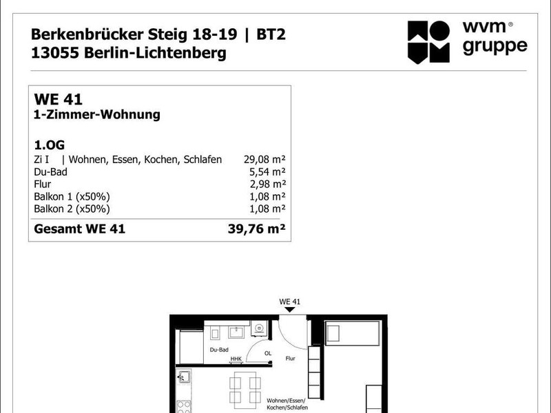 Grundriss WE 41