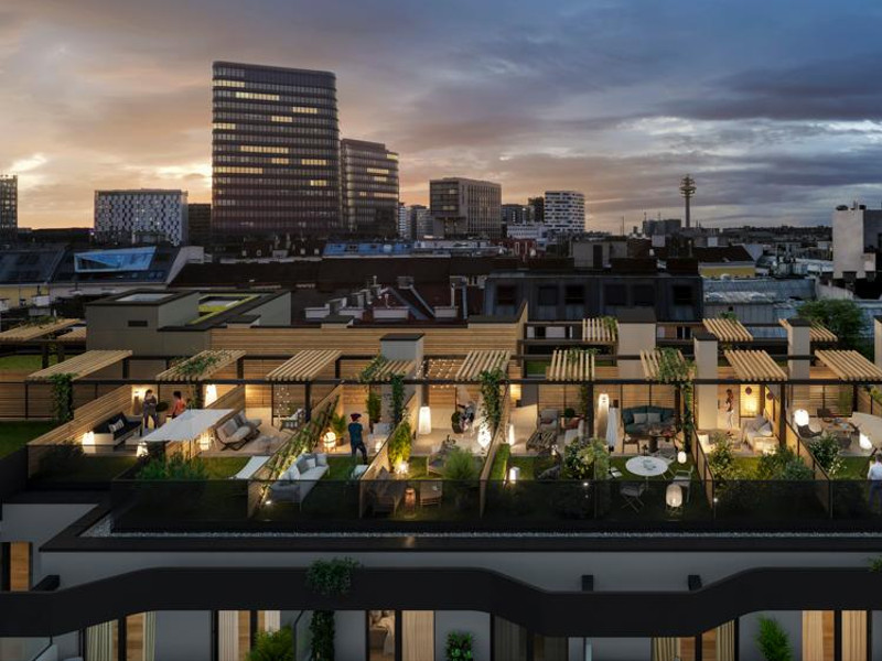 Dachgeschoss - 2 Zimmer mit Terrasse beim Hauptbahnhof Wien